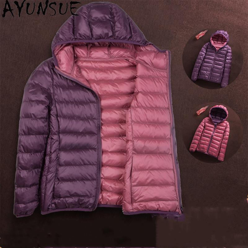 AYUNSUE Coat Female Jacket Women's Clothing Ultra Light Down Jacket Women Autumn Winter Plus Size Fashion 2020 Ropa Mujer K-8828, Light purple-pink
AYUNSUE Coat Female Jacket Women's Clothing Ultra Light Down Jacket Women Autumn Winter Plus Size Fashion 2020 Ropa Mujer K-8828, Light purple-pink
