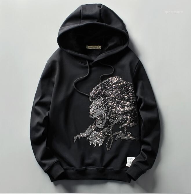 Autumn and winter fashion men's Hoodie hot diamond lion and plush pullover fashion brand handsome men's casual Hoodie1, As picture shown
Autumn and winter fashion men's Hoodie hot diamond lion and plush pullover fashion brand handsome men's casual Hoodie1, As picture shown