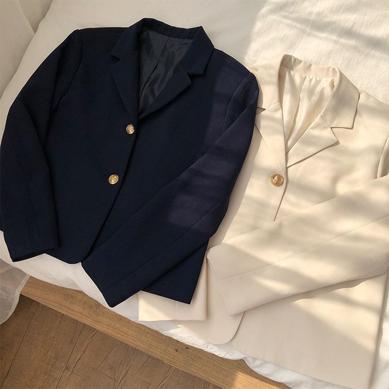 2 colors korean style breif long sleeve solid color beige blazer womens jacket and coats v neck short blazer womens (X1056
2 colors korean style breif long sleeve solid color beige blazer womens jacket and coats v neck short blazer womens (X1056