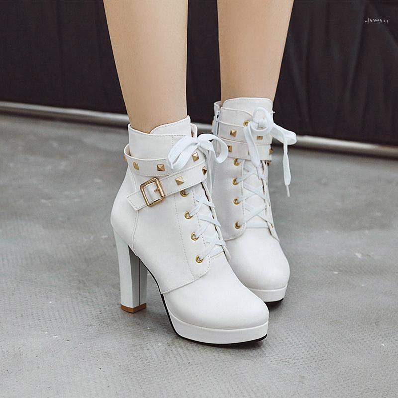 Cresfimix Frauen Stiefel women plus size white pu leather rivet high heel autumn boots lady pink european stylish boots a66151
Cresfimix Frauen Stiefel women plus size white pu leather rivet high heel autumn boots lady pink european stylish boots a66151