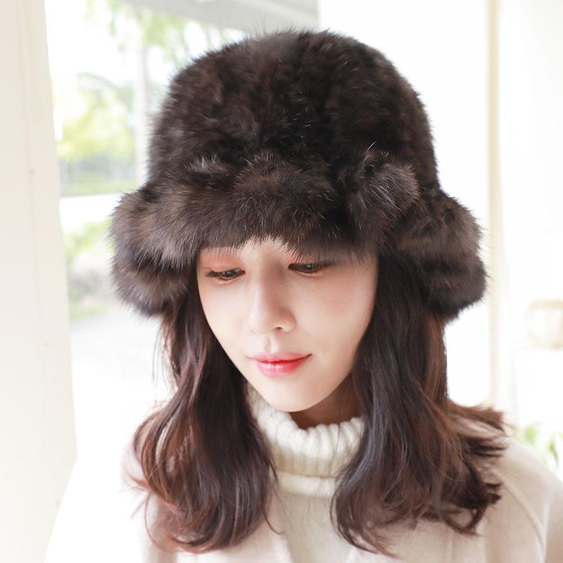 ZDFURS * Women's Buckets Hats Korean Fashion Knitted Sable Fur Beanies Girl Winter Warm Caps Casual Japan Falbala, Dark brown
ZDFURS * Women's Buckets Hats Korean Fashion Knitted Sable Fur Beanies Girl Winter Warm Caps Casual Japan Falbala, Dark brown