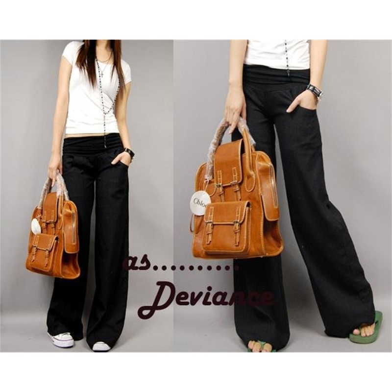 Makuluya En Wide Leg Pants Elastic Waist Loose Trousers For Women Casual & Comfy | Collection