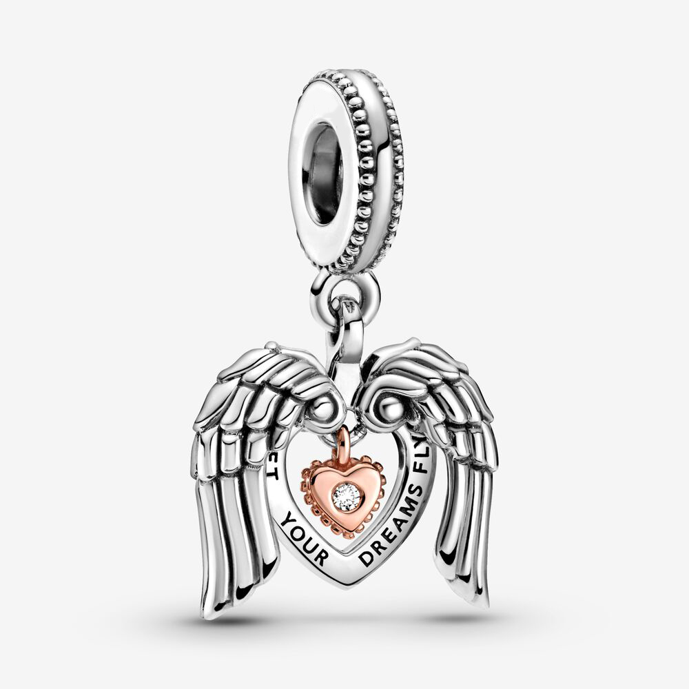 100% 925 Sterling Silver Angel Wings & Heart Dangle Charms Fit Original European Charm Bracelet Fashion Women Wedding Engagement Jewelry Accessories, Bronze;silver
100% 925 Sterling Silver Angel Wings & Heart Dangle Charms Fit Original European Charm Bracelet Fashion Women Wedding Engagement Jewelry Accessories, Bronze;silver