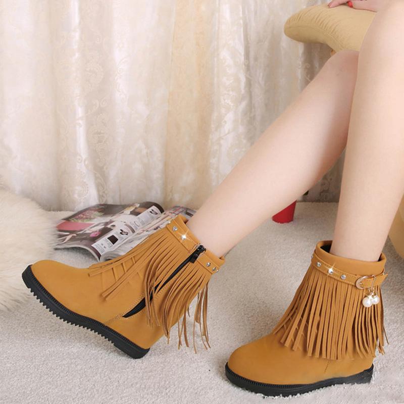 2020 Women Tassel Ankle Boots Shoes Women's Belt Buckle Boots Female High Woman Autumn Fashion Increase Wedges Ladies Footwear, Khaki
2020 Women Tassel Ankle Boots Shoes Women's Belt Buckle Boots Female High Woman Autumn Fashion Increase Wedges Ladies Footwear, Khaki