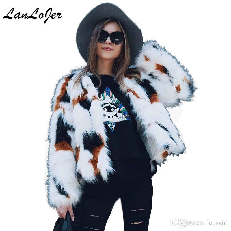 Luxury Winter mixed hair Hit Color Stitching Bomber imitation fur coat Faux fur Jacket High Waist camouflage Outwear, As pic
Luxury Winter mixed hair Hit Color Stitching Bomber imitation fur coat Faux fur Jacket High Waist camouflage Outwear, As pic