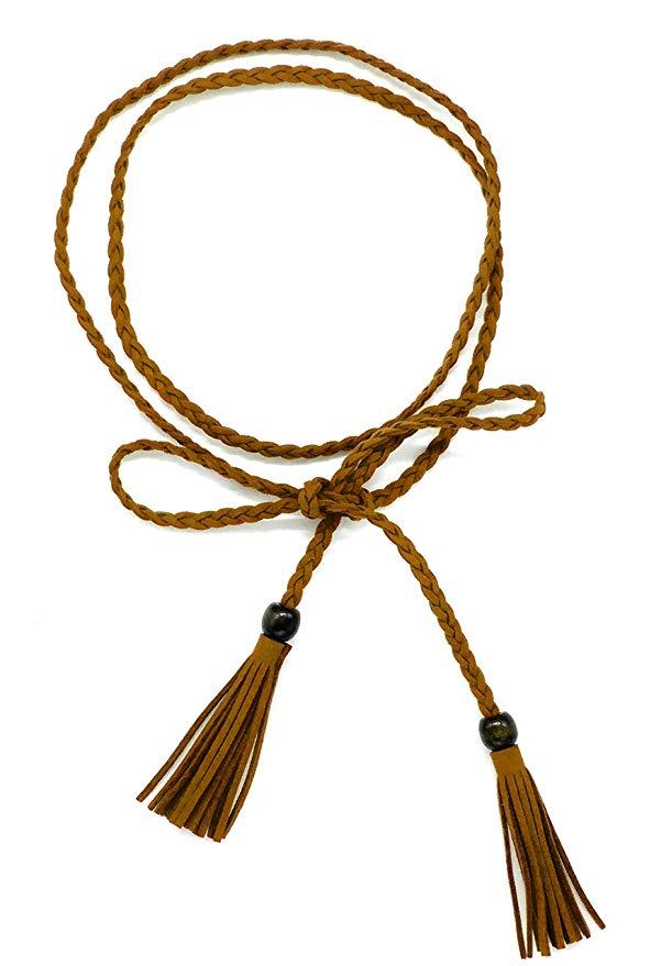 Belts FEECOLOR Women Waist Belt PU Leather Chain/Rope With Tassel Beads Vintage Style 57 Inch, White
Belts FEECOLOR Women Waist Belt PU Leather Chain/Rope With Tassel Beads Vintage Style 57 Inch, White