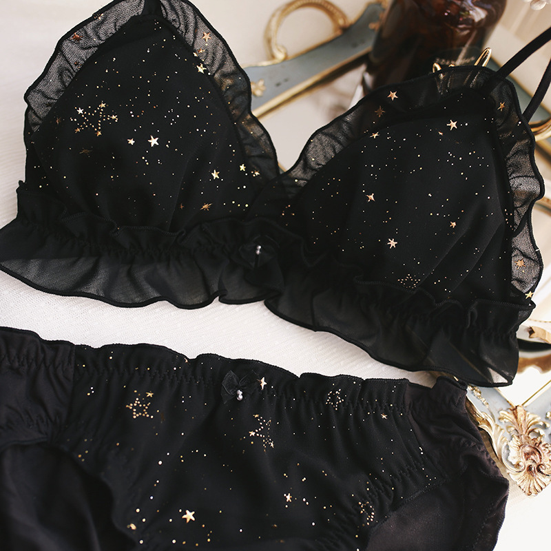 Women Lace Bralette Sexy Lingerie Mesh Wireless Bra Female Brassiere Lolita Kawaii Star Underwear Set, Pink
Women Lace Bralette Sexy Lingerie Mesh Wireless Bra Female Brassiere Lolita Kawaii Star Underwear Set, Pink