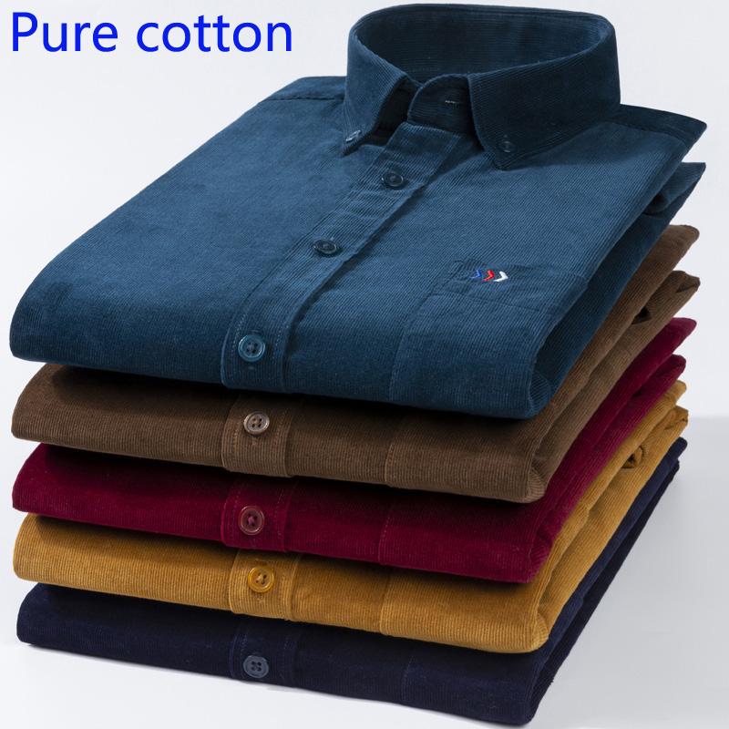 New Spring Autumn Pure Cotton Corduroy Men Long Sleeve Casual Loose Large Casual Shirts Single Breasted Shirt Plus Size -5XL, 2020-04
New Spring Autumn Pure Cotton Corduroy Men Long Sleeve Casual Loose Large Casual Shirts Single Breasted Shirt Plus Size -5XL, 2020-04