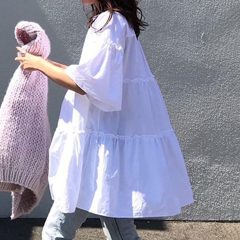 2021 New Korean Style Women High Waist Flare Sleeve a Line Robe Femme Vestiods Pullover Shirt Mini Dress ZPUF, White
2021 New Korean Style Women High Waist Flare Sleeve a Line Robe Femme Vestiods Pullover Shirt Mini Dress ZPUF, White