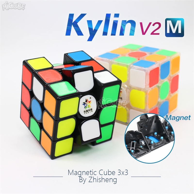 Yuxin Zhisheng Kylin V2 Magnetic Cube 3x3x3 Speed Cube Magic Magnet Cubo Magico 3x3 Stickerless Black Transparent Game Puzzle Y200428
Yuxin Zhisheng Kylin V2 Magnetic Cube 3x3x3 Speed Cube Magic Magnet Cubo Magico 3x3 Stickerless Black Transparent Game Puzzle Y200428