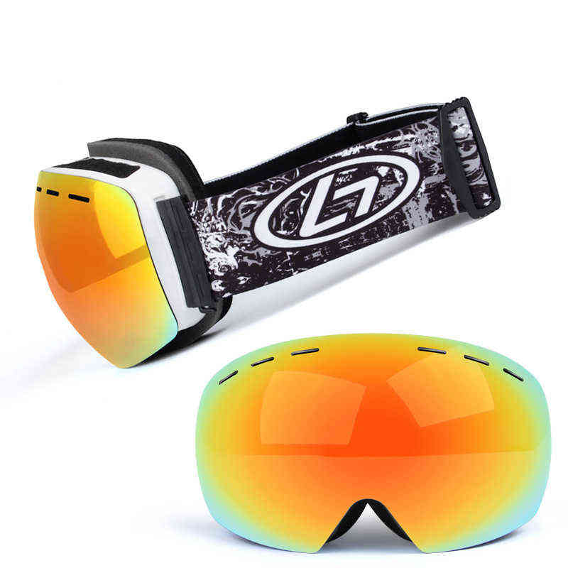 Ski Goggles Double Layers Anti-fog Big Ski Mask Glasses Skiing Snow Men Women Snowboard Goggles 220110