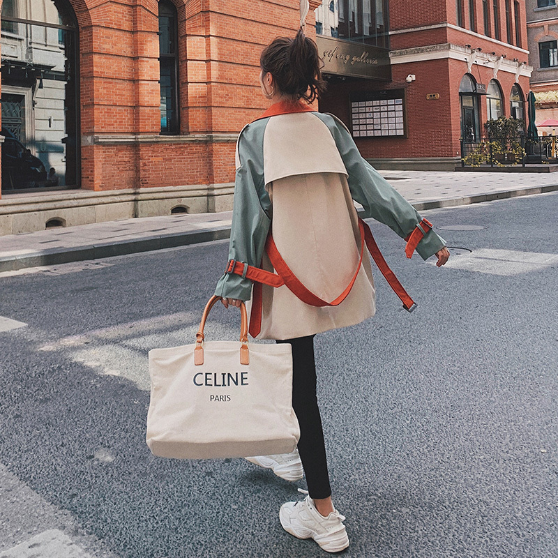 trench coat for women double breasted long coats and jackets woman autumn winter clothes korean vintage overcoat fall tops 201007