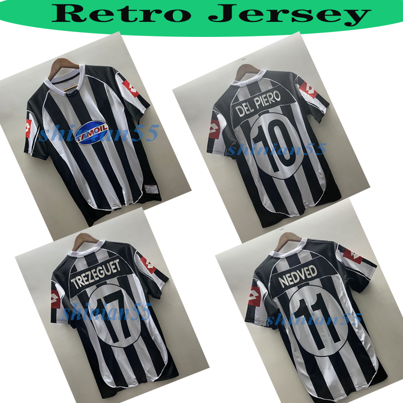 2002 Retro Del Piero #10 Soccer Jerseys 2003 Retro NEDVED #11 Trezeguet #17 BUFFON #1 Retro Football Shirts, Black
2002 Retro Del Piero #10 Soccer Jerseys 2003 Retro NEDVED #11 Trezeguet #17 BUFFON #1 Retro Football Shirts, Black