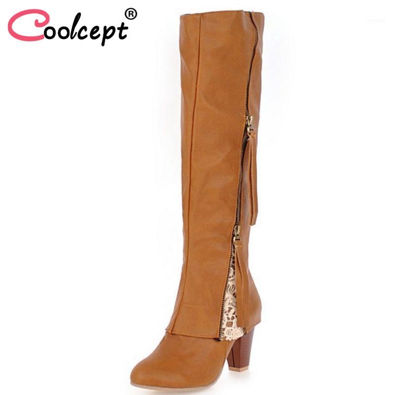CoolCept Size 34-44 Women High Heel Boots Zipper Lace Round Toe Knee Boots Woman New Design Brand Women Winter Long1, Black
CoolCept Size 34-44 Women High Heel Boots Zipper Lace Round Toe Knee Boots Woman New Design Brand Women Winter Long1, Black