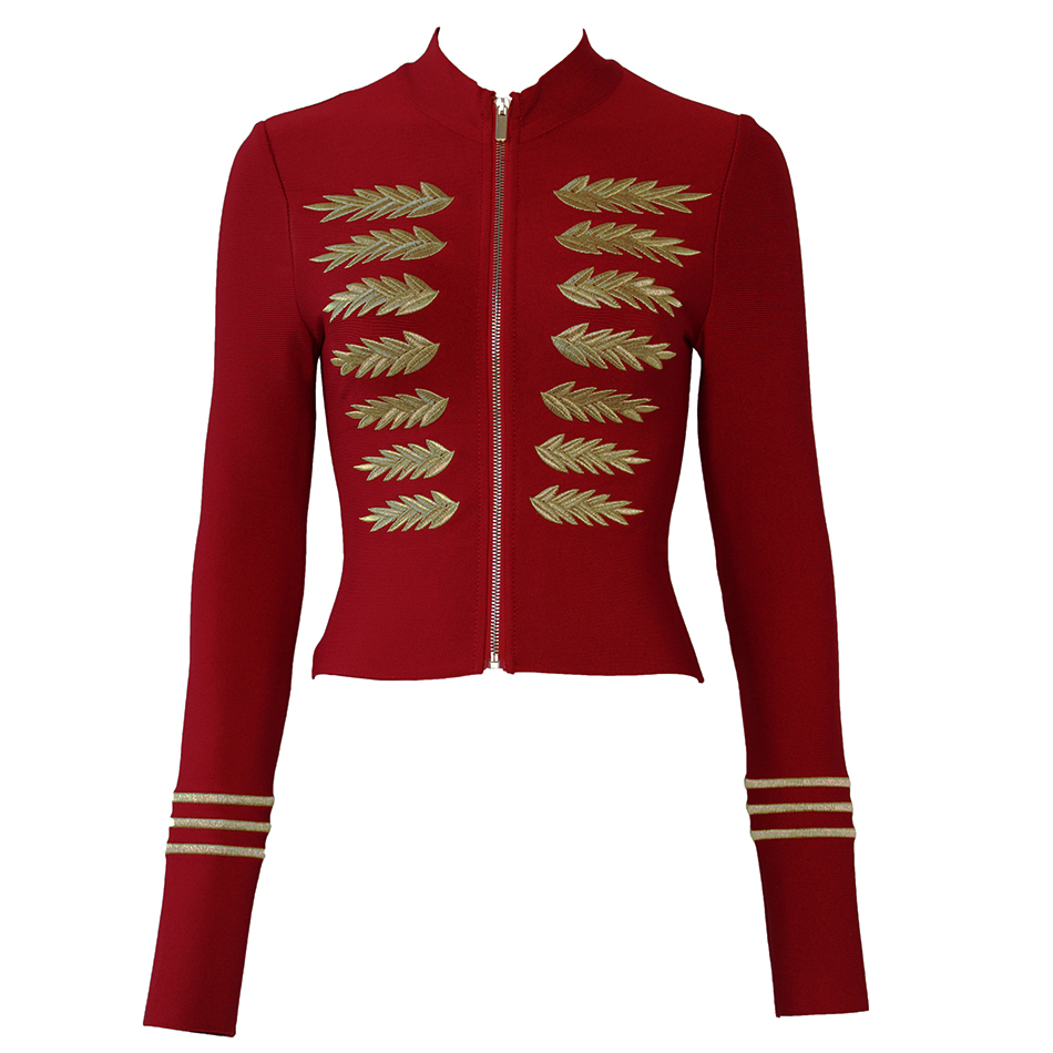 Embroidery Bandage Jackets Casual Coat 2019 Autumn Outwear Black Women Coats Long Sleeve Clothes Ladies Fashion Jackets T200319