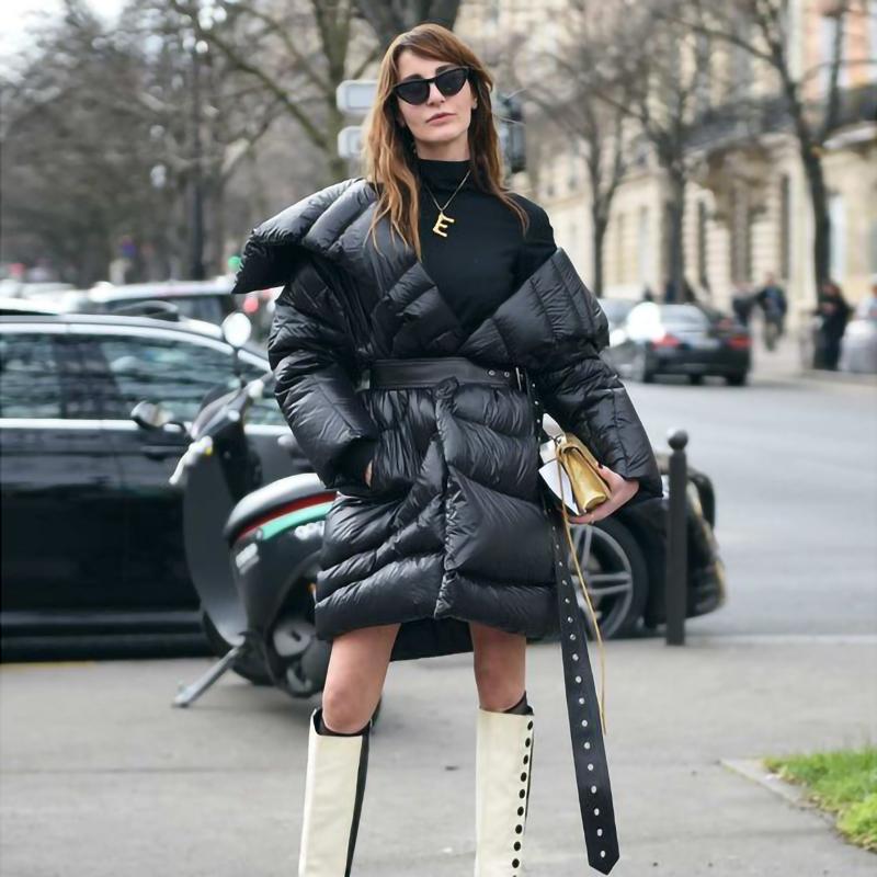 Winter Jackets Women Irregular Down Jacket Woman Fashion Big Lapel Personality Jacket Warm White Duck Down Coats Ladies Outwear, Black
Winter Jackets Women Irregular Down Jacket Woman Fashion Big Lapel Personality Jacket Warm White Duck Down Coats Ladies Outwear, Black