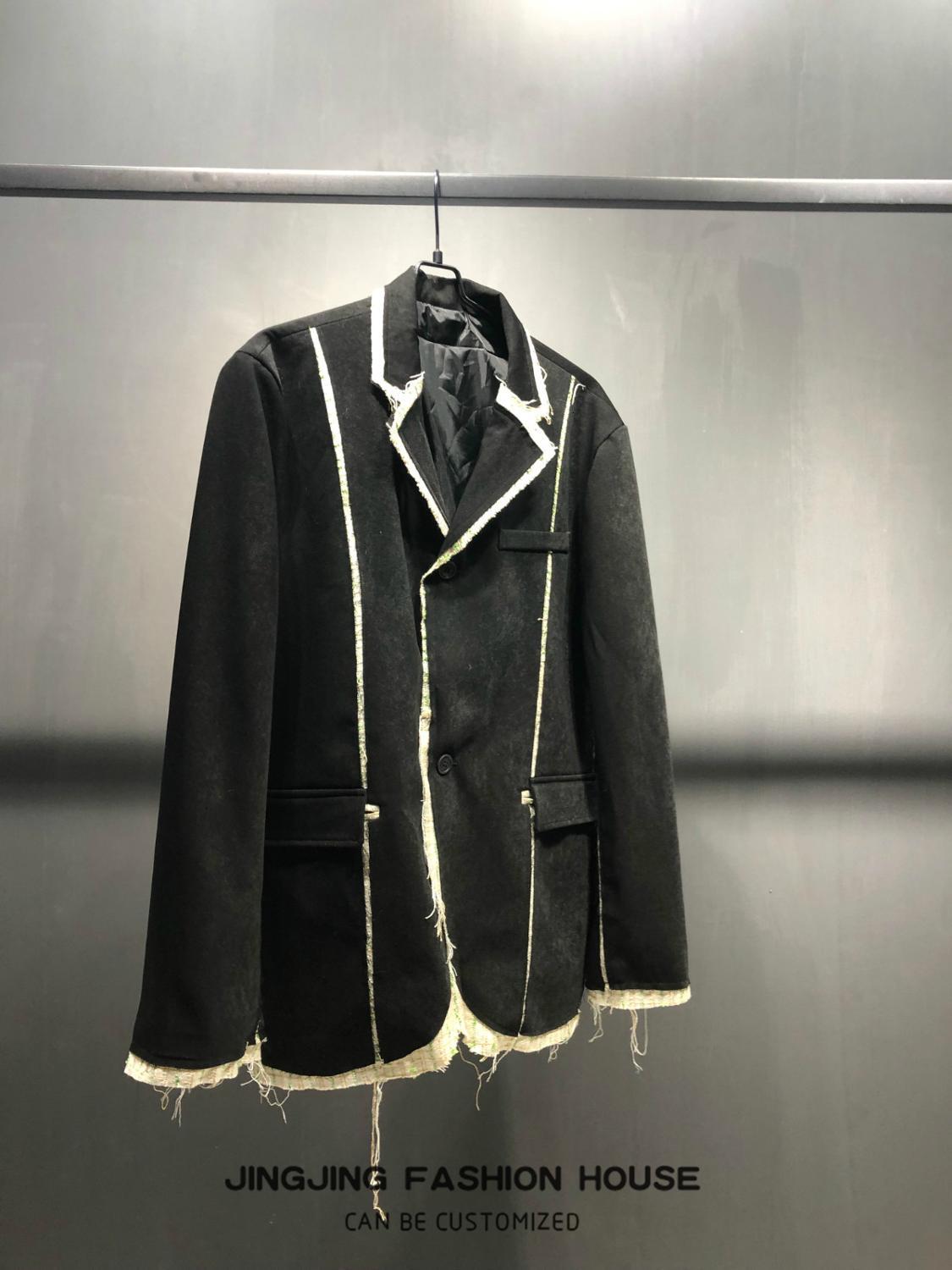 2021 New Fake Men's Woven Suits Slices with Two Oversize Version of Wool Fringe Bristles 6BTU, Black
2021 New Fake Men's Woven Suits Slices with Two Oversize Version of Wool Fringe Bristles 6BTU, Black