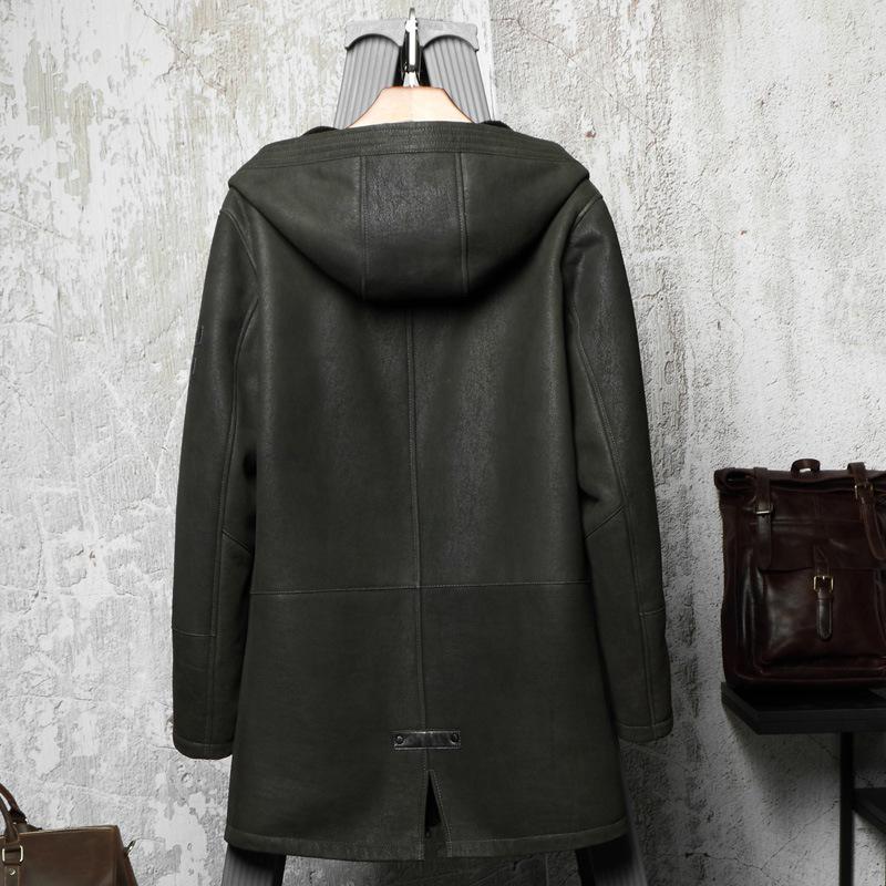 Leather Jacket Men Winter Lamb Liner Real Sheepskin Sheep Shearling Fur Coat Wool Jackets Plus Size P1819958 YY479, Dark green
Leather Jacket Men Winter Lamb Liner Real Sheepskin Sheep Shearling Fur Coat Wool Jackets Plus Size P1819958 YY479, Dark green