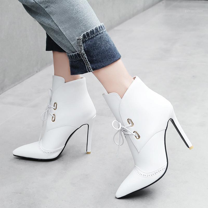 YMECHIC 2020 Spring Autumn Pointed Toe Sexy Lace Up Thin High Heels Ankle Boots Plus Size White Black Red Party Ladies Shoes1
YMECHIC 2020 Spring Autumn Pointed Toe Sexy Lace Up Thin High Heels Ankle Boots Plus Size White Black Red Party Ladies Shoes1