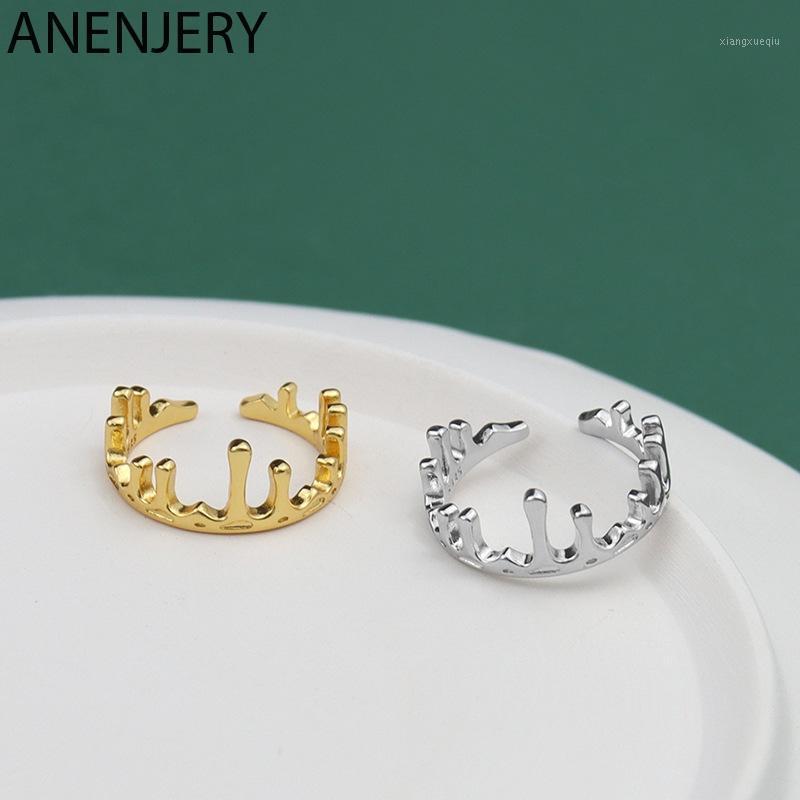 Cluster Rings ANENJERY 925 Sterling Silver Irregular Castle Crown Girls Ring Trend Net Red Geometric Open For Women Accessories S-R1021, Golden;silver
Cluster Rings ANENJERY 925 Sterling Silver Irregular Castle Crown Girls Ring Trend Net Red Geometric Open For Women Accessories S-R1021, Golden;silver