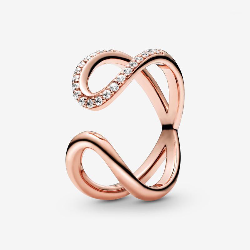 100% 925 Sterling Silver Rings for Women Rose Gold Wrapped Open Infinity Ring Silver Wedding Jewelry bague femme1
100% 925 Sterling Silver Rings for Women Rose Gold Wrapped Open Infinity Ring Silver Wedding Jewelry bague femme1