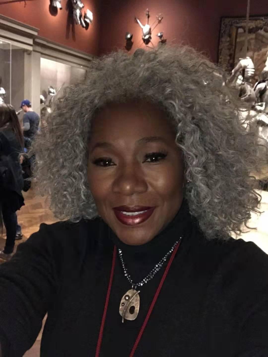 Custom Deep curly gray ponytail hair extension african american hot pony tail puff updo women hairpiece with drawstring combs can part anywhere 120g 1