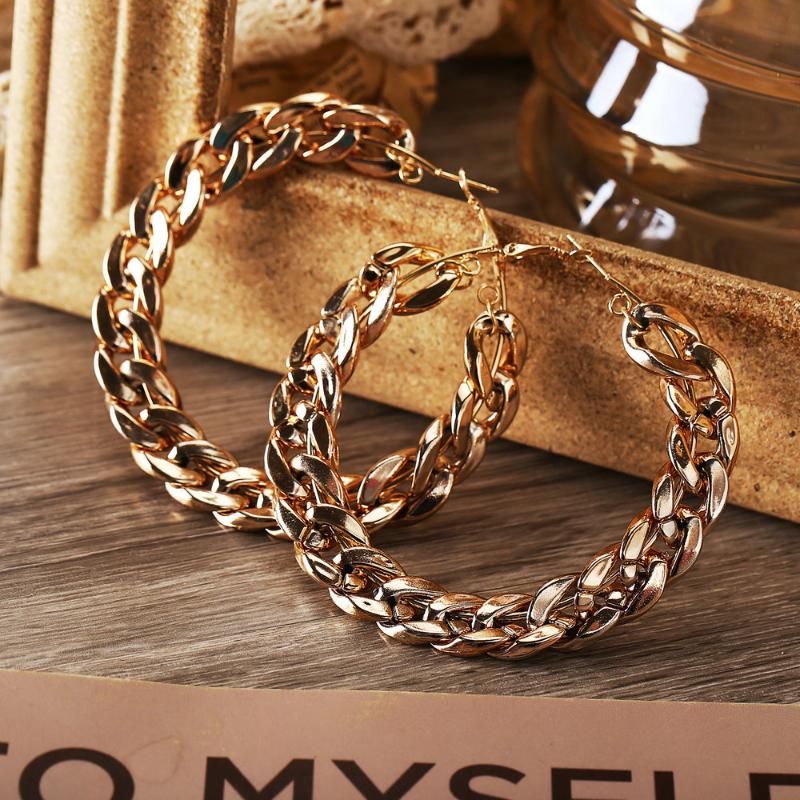 New Punk Trend Chain Earrings Creative Retro Simple Exaggerated Alloy Large Circle Earrings Jewelry Gift
New Punk Trend Chain Earrings Creative Retro Simple Exaggerated Alloy Large Circle Earrings Jewelry Gift