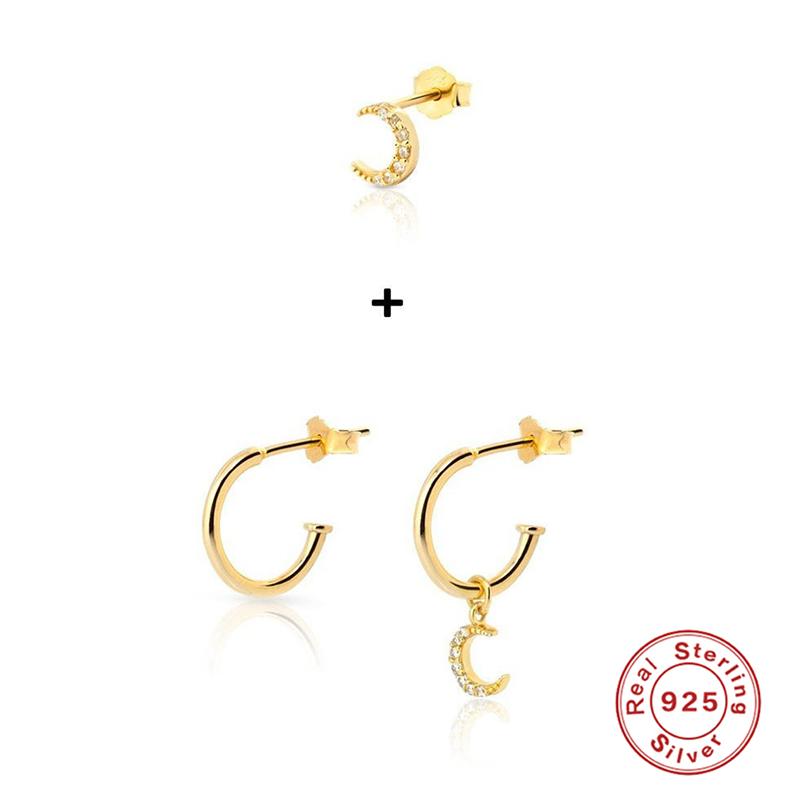 Aide 3PCS/Set Women C Shaped Detachable Moon Earrings Piercing Joyero 925 Sterling Silver Cartilage Stud Earrings Women Jewelry
Aide 3PCS/Set Women C Shaped Detachable Moon Earrings Piercing Joyero 925 Sterling Silver Cartilage Stud Earrings Women Jewelry