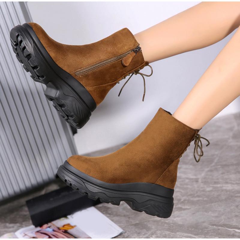 MCCKLE Women Casual Platform Flat Ankle Boots Retro Ladies Leisure Shoes Footwear Female Suede Lace Up Winter Snow Boots, Black
MCCKLE Women Casual Platform Flat Ankle Boots Retro Ladies Leisure Shoes Footwear Female Suede Lace Up Winter Snow Boots, Black