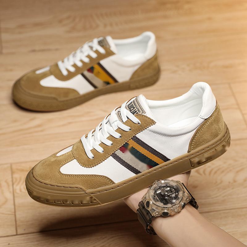 Mixed Colors Men Shoes 2021 New PU Leather Casual Outdoors Fashion Classic Comfortable Lace Up Spring Autumn Simplicity Round Toe Concise DP088