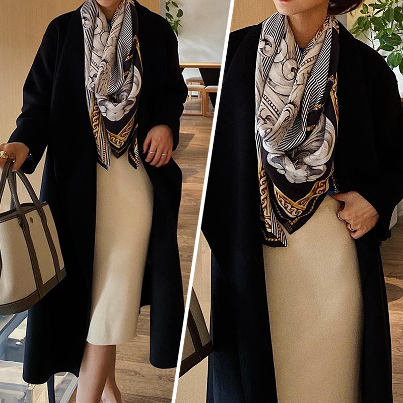 Scarves 140cm Silk Cashmere Scarf Pashmina And Scarfs 140 Hand Rolled Hem, Blue;gray
Scarves 140cm Silk Cashmere Scarf Pashmina And Scarfs 140 Hand Rolled Hem, Blue;gray