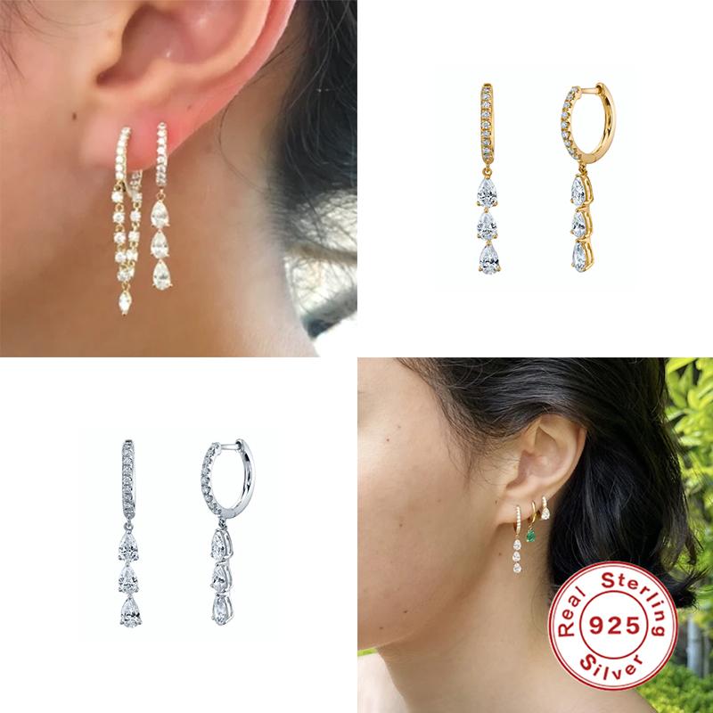 ROMAD Fine Jewelry 925 Sterling Silver Hoop Earrings For Women Pendant earrings kolczyki damskie Girls luxury
ROMAD Fine Jewelry 925 Sterling Silver Hoop Earrings For Women Pendant earrings kolczyki damskie Girls luxury