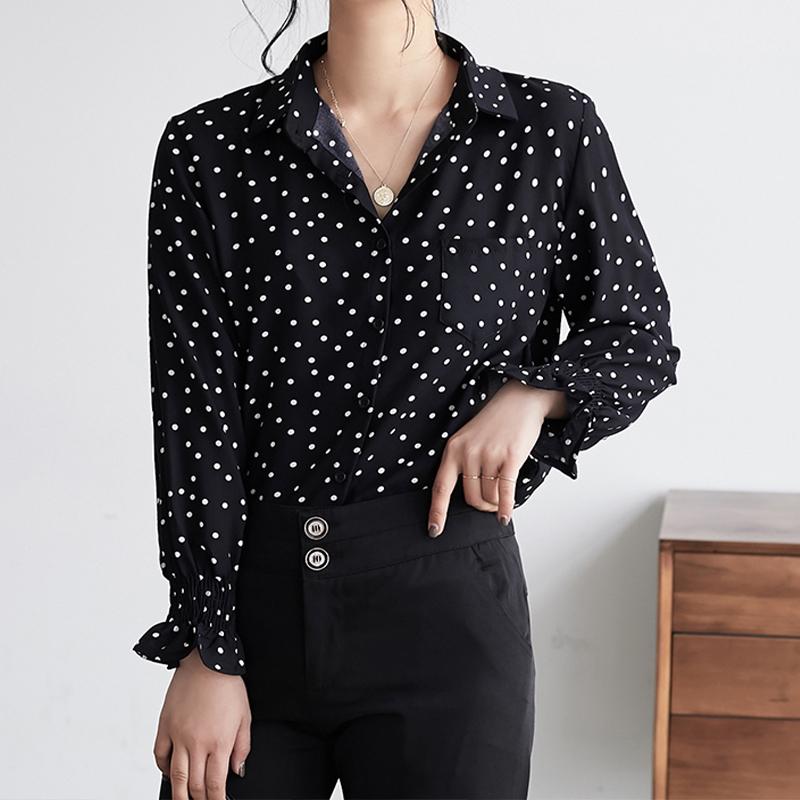 2020 Autumn New Women Elegance Print Blouse Long Sleeve Chiffon Shirt Office Lady Pockets Button Up Korean Chic Tops T09637Z, White
2020 Autumn New Women Elegance Print Blouse Long Sleeve Chiffon Shirt Office Lady Pockets Button Up Korean Chic Tops T09637Z, White