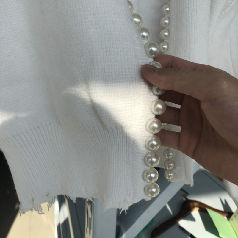 [DEAT] New Fashion Korean Jackets Pearls Cardigan Batwing Sleeve Wool Knit Vintage Women's Coat High Quality Jacket AP520 201112