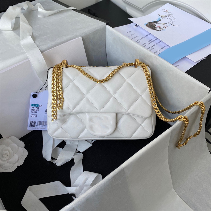 C Lambskin Quilted Mini Rectangular Flap Black Women Shoulder Bag Pink White Purple Luxu Designer Bag Gold Metal Chain With Dust Bags, Customize
C Lambskin Quilted Mini Rectangular Flap Black Women Shoulder Bag Pink White Purple Luxu Designer Bag Gold Metal Chain With Dust Bags, Customize