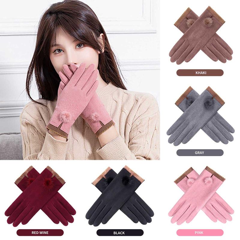 Women Elegant Luxury Suede Gloves Winter Cozy Plush Touch Screen Outdoor Driving Mittens Protect-Hand Windproof Thick Warmth Hot
Women Elegant Luxury Suede Gloves Winter Cozy Plush Touch Screen Outdoor Driving Mittens Protect-Hand Windproof Thick Warmth Hot
