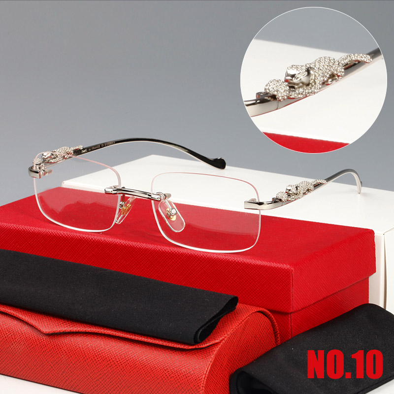 2021ic Fashion Square Sunglasses Men Women Exquisite Cheetah Optical Eyeglasses Small Leopard Sier Gold Metal Frames Unisex With Box Good quality