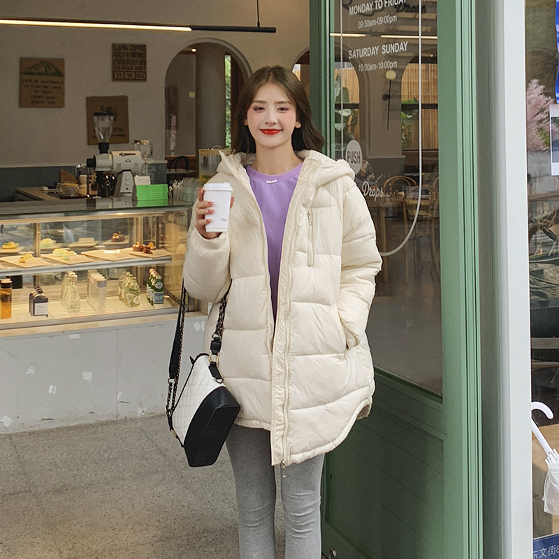 Womens Winter Coats Fashion hooded Collar Parkas Winter Jacket Women Pockets Padded Cotton Coat 201019