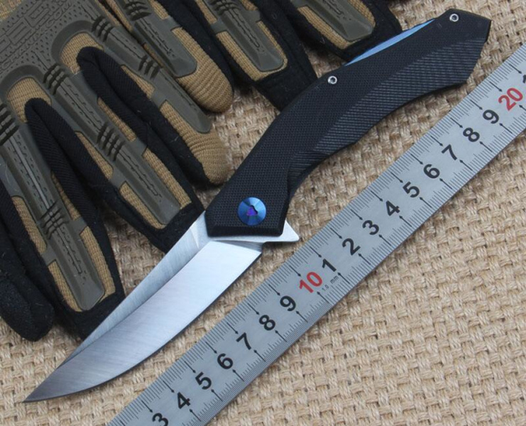 Shigov Blue Moon pocket folding knife 9CR18MOV blade G10 handle 58-60HRC camping survival EDC Tool knives EF