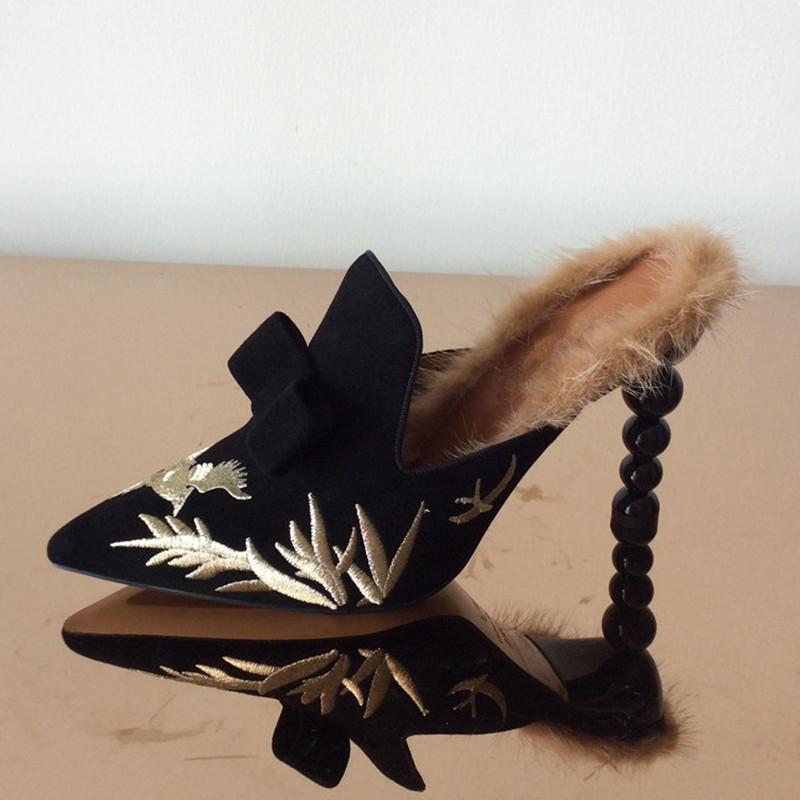 Women Black Suede Pumps Sexy Pointed Toe Spring Mules Shoes Butterfly Knot Ladies Formal Party Shoes Beading High Heels Zapatos1, With fur
Women Black Suede Pumps Sexy Pointed Toe Spring Mules Shoes Butterfly Knot Ladies Formal Party Shoes Beading High Heels Zapatos1, With fur