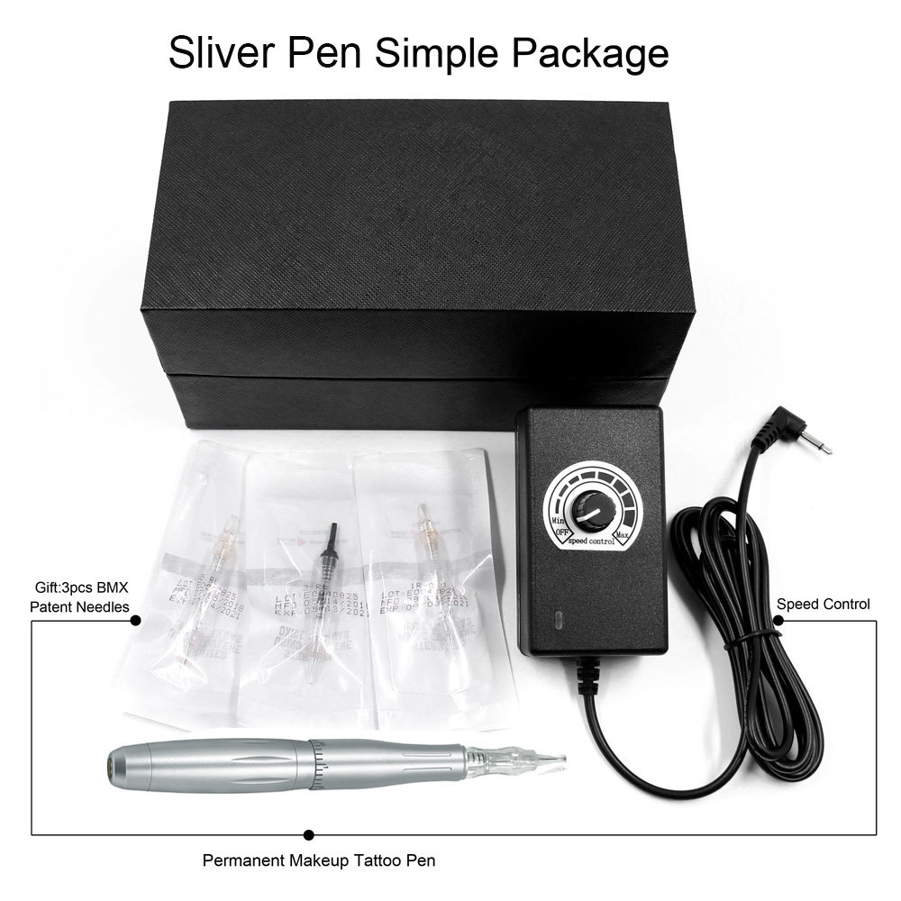 BIOMASER Permanent Makeup Rotary Machine Eyebrow Tattoo Kits Professional Pen Eyebrow Eyeliner Lip Tattoo Set 201112