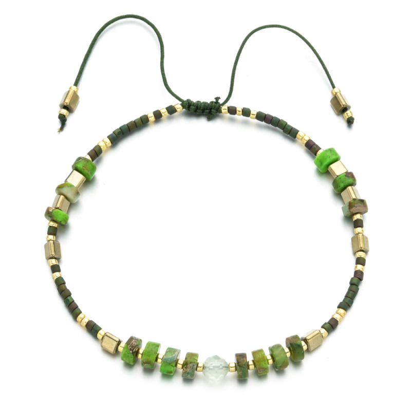 High Quality Japanese Seedbeads Natural Stone Strands Adjustable Glass Beads Bracelet for Women