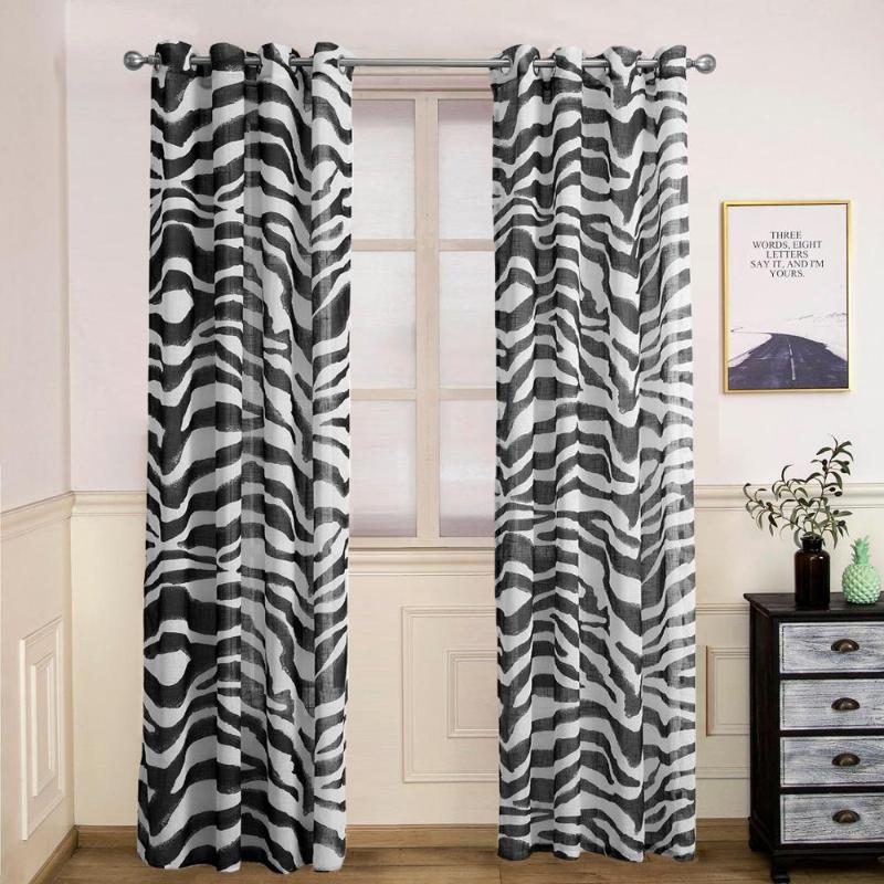 Imitation linen printed decoration curtains bedroom Shading Finished curtain Black and white zebra stripes curtain custom made
Imitation linen printed decoration curtains bedroom Shading Finished curtain Black and white zebra stripes curtain custom made