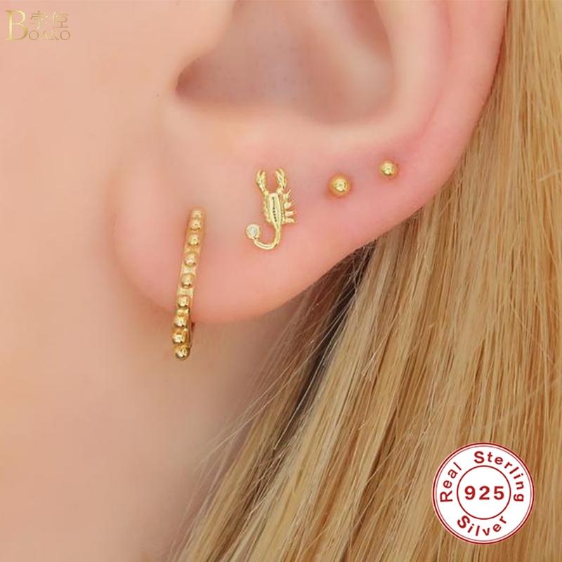 BOAKO 2021 Trend Earrings Silver 925 Scorpion Animal Jewelry Stud Earrings Cartilage Piercing Natural Style Ear Cuff #12.9
BOAKO 2021 Trend Earrings Silver 925 Scorpion Animal Jewelry Stud Earrings Cartilage Piercing Natural Style Ear Cuff #12.9