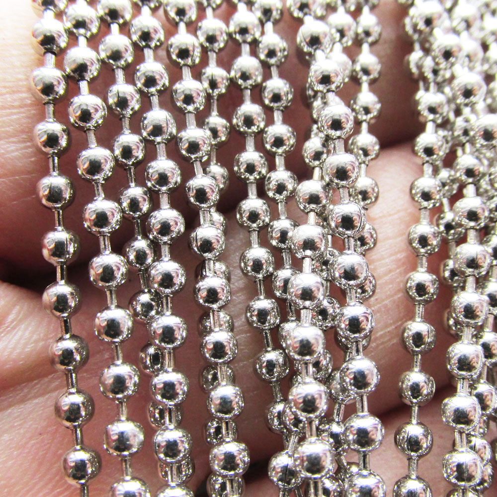 100 Meters Bead Ball Chains with 150pcs Connectors Mirror Polished Surface for Dog Tags and Pendants
100 Meters Bead Ball Chains with 150pcs Connectors Mirror Polished Surface for Dog Tags and Pendants
