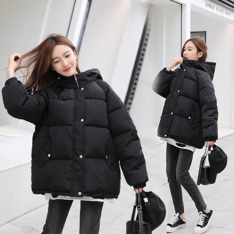 Fitaylor Winter Cotton Padded Jacket Women Parkas Thicken Outerwear Casual Bread Hooded Coat Female Basic Outwear 201019