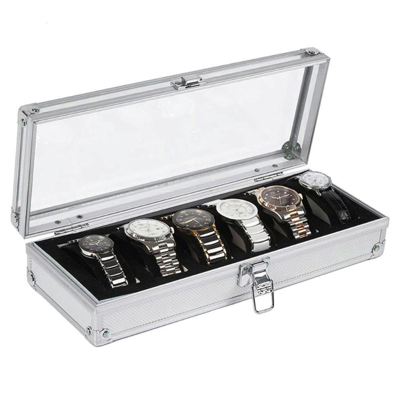 Watch Boxes & Cases 6/12 Grids Box Wristwatch Display Case Durable Packaging Holder Jewelry Collection Storage Organizer, Black;blue
Watch Boxes & Cases 6/12 Grids Box Wristwatch Display Case Durable Packaging Holder Jewelry Collection Storage Organizer, Black;blue