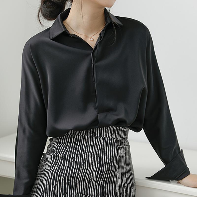 Autumn New Arrival Women Elegance Solid Blouse Vintage Long Sleeve White Satin Shirt Office Lady Button Up Korean Tops T09629Z
Autumn New Arrival Women Elegance Solid Blouse Vintage Long Sleeve White Satin Shirt Office Lady Button Up Korean Tops T09629Z