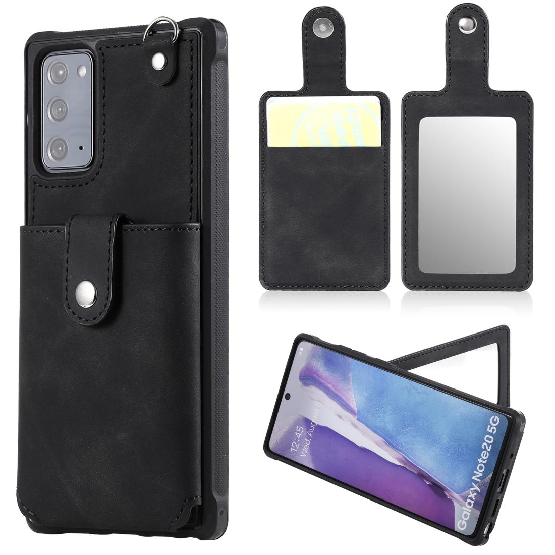 For Samsung Galaxy Note20 Shockproof Protective Case with Mirror Card Slot Short Lanyard
For Samsung Galaxy Note20 Shockproof Protective Case with Mirror Card Slot Short Lanyard
