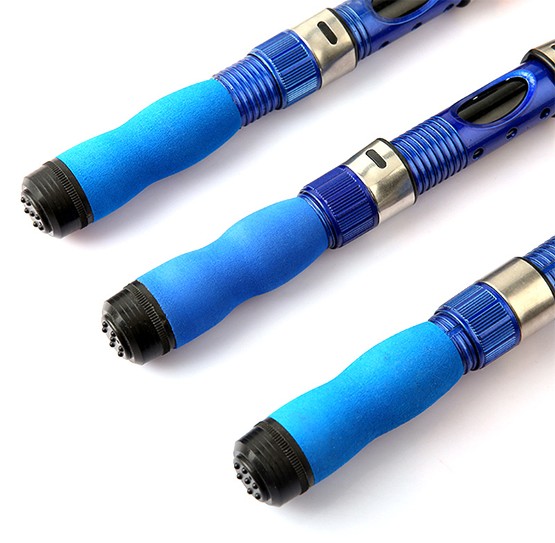 Portable Telescopic Fishing Rod FRP Fiber Pole Sea Boat Rock FishRod high Quality Reel 1.5m/1.9m/2.3M 220224